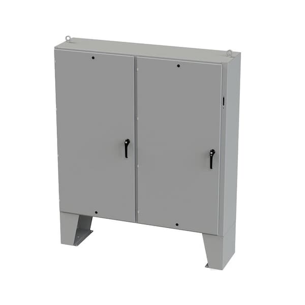 3 Point Latch with Coinproof/Padlock Handle Electrical Enclosures, 72 in H, 18 in D, 73 in W